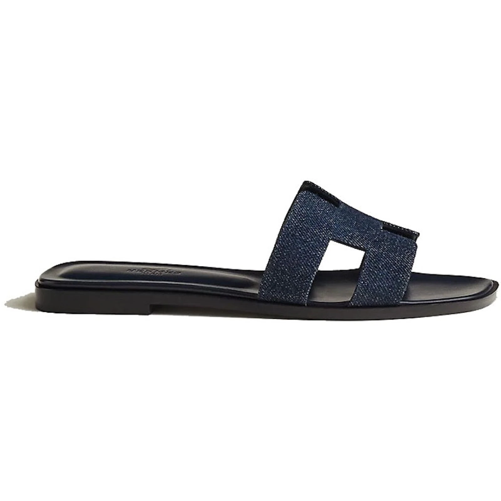 Hermes Oran Sandal Bleu Brut Denim